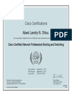 Cisco Certifications Abed Landry N. Ottou: Cisco Certified Network Professional Routing and Switching