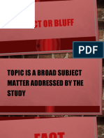 Fact or Bluff Activity in PR2