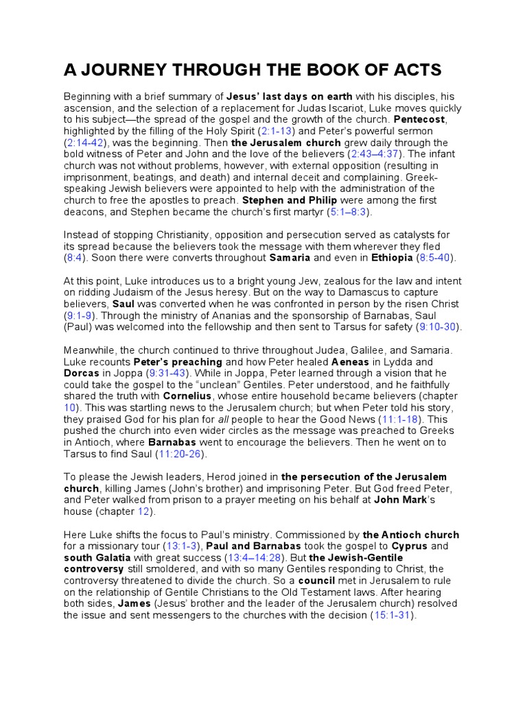 Overview of Paul's Journey in Acts | PDF | Paul The Apostle | Saint Peter