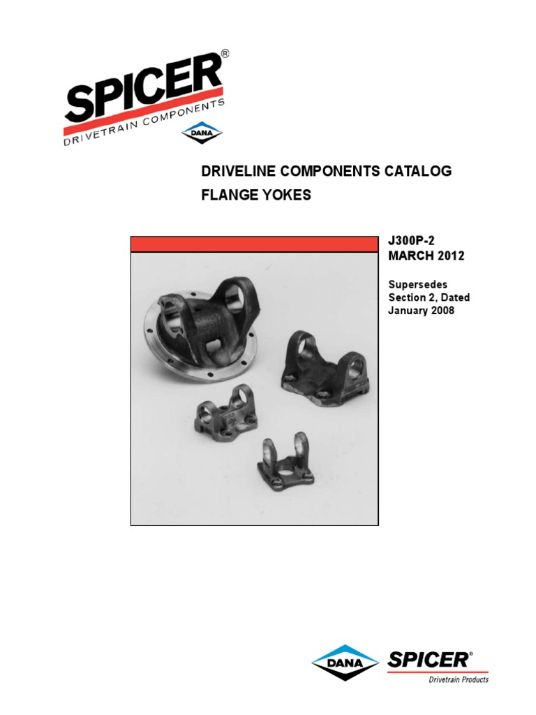 Spicer Flange Yokes J300P2 PDF Mechanical Engineering