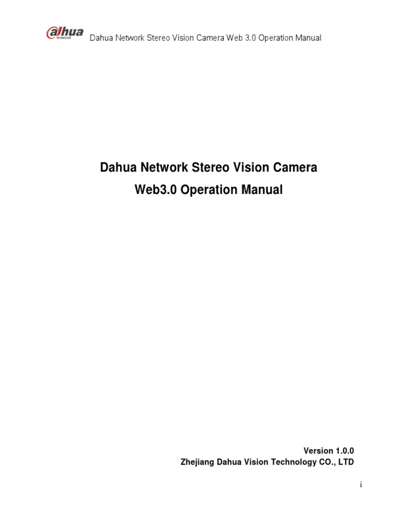 Dahua Stereo Vision Camera Manual | PDF | Password | Port (Computer ...