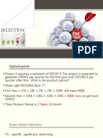 Day 8 - Project Selection Techniques PV, NPV, IRR