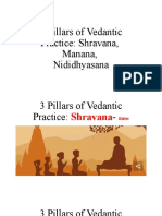 3 Pillars of Vedantic Practice: Shravana, Manana, Nididhyasana