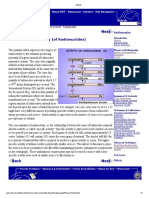 Activity (Of Radionuclides) : Home Education Resources NDT Course Material Radiography