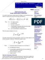 Transmitted Intensity and Linear Attenuation Coefficient