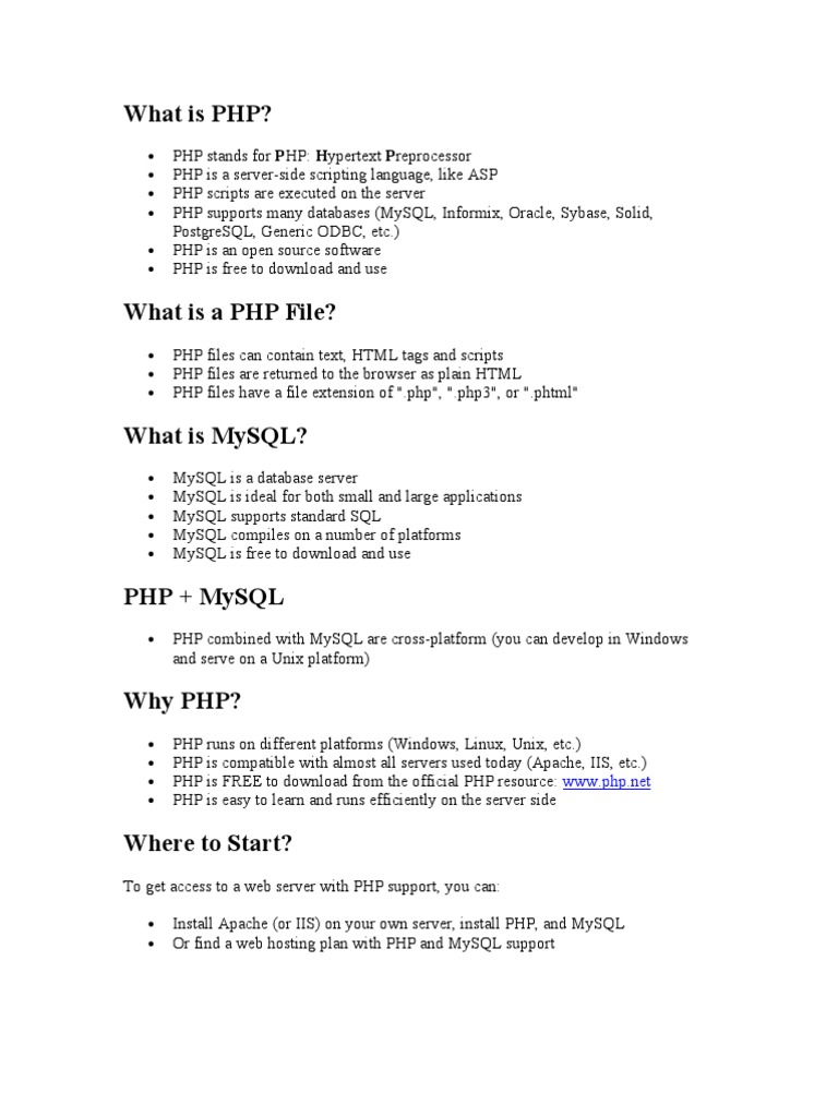 What Is PHP | PDF | Php | Web Server