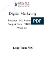 Digital Marketing: Lecturer: Mr. Azamuddin Subject Code: TBUS 334 Week 13