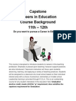 Careers in Education Course Background