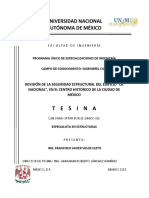 Revisión de La Seguridad Estructural Del Edificio ''La Nacional'' en El Centro Histórico de La Ciudad de México - Francisco Javier Veloz