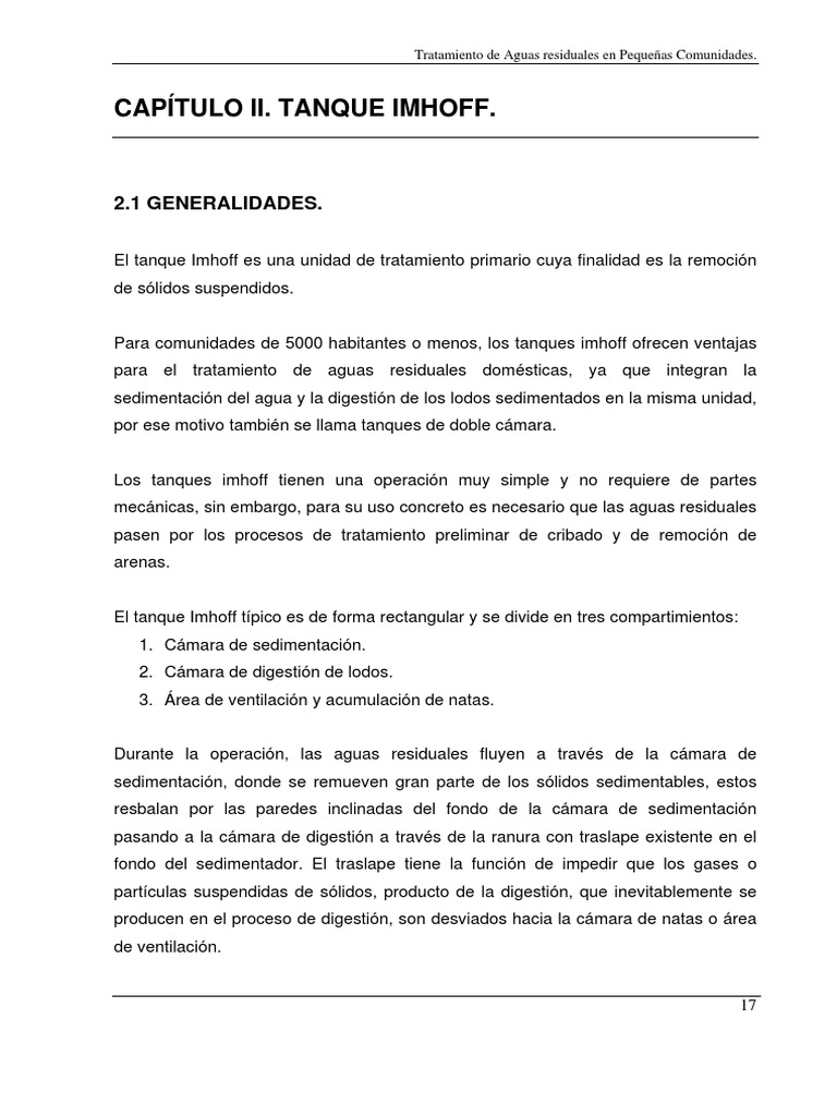 Tanque Inhoff PDF | PDF