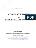 Company Profile: J Z Printing and Packaging