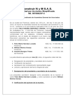 ACTA DE CAMBIO DE REPRESENTANTE LEGAL ECONSTRUIR N y M S