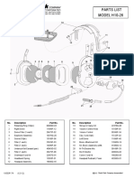 MODEL H10-26 Parts List: Description No. Part No. Description No. Part No