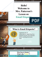 Student Email Etiquette - Patterson