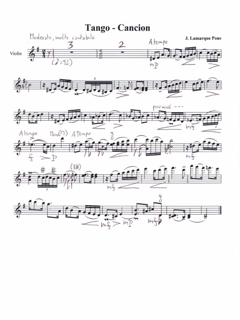 Violin & Piano Tango Sheet Music | PDF