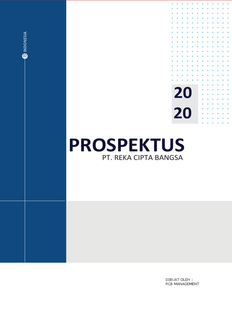 Prospektus PT Reka Cipta Bangsa | PDF | Karier & Perkembangan | Bisnis