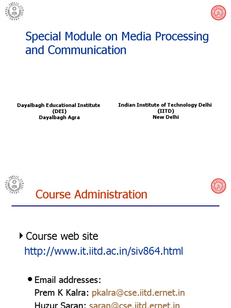 Special Module On Media Processing and Communication | Download Free ...