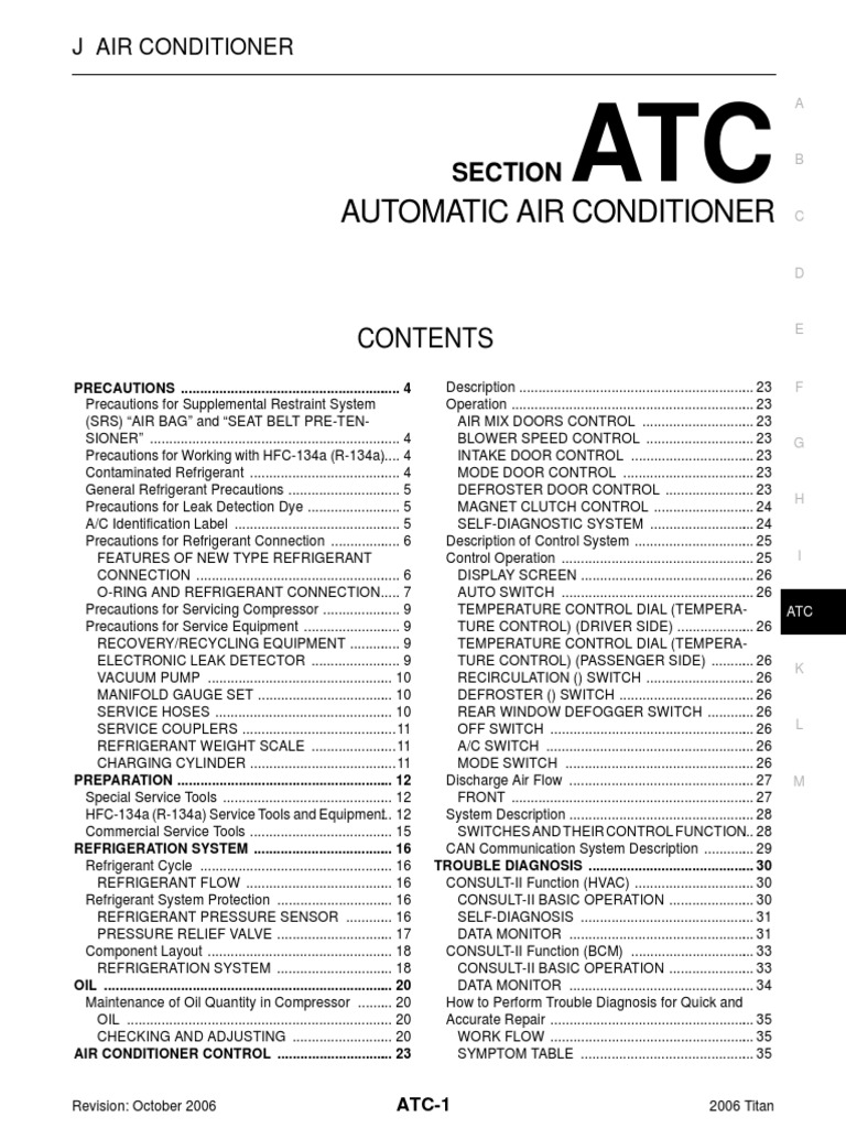 Automatic Air Conditioner Service Guide | PDF | Airbag | Air Conditioning