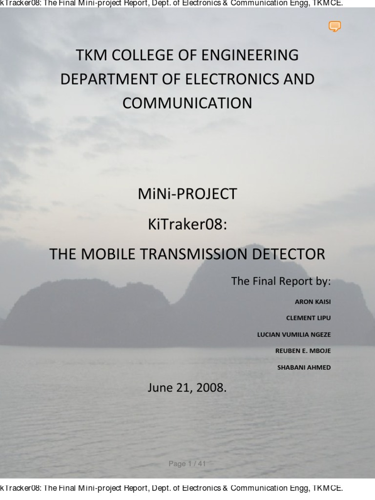 Mobile Transmission Detector Report | PDF