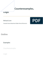 Examples, Counterexamples, Logic: Michael Levin