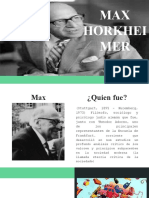 Presentacion de Max Horkheimer