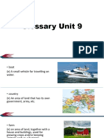 Glossary Unit 9