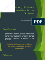 Dosificación, Dilución y Ministración de Fármacos