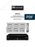 Six-Zone, Six-Source Audio-Video Controller Amplifier: Instruction Manual