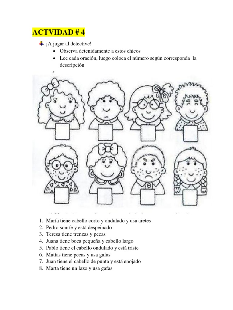Actividades de Dibujo y Lenguaje para Niños | PDF | Artes del Lenguaje ...