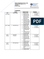 Jadual Membersih Kawasan - Ahad