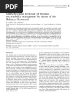 Methodological proposal for business sustainability management by means of the Balanced Scorecard