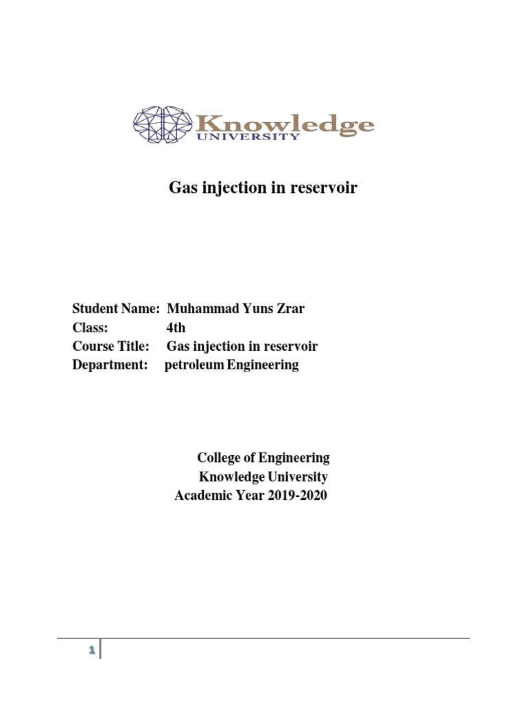Natural Gas Injection for Enhanced Oil Recovery | PDF | Enhanced Oil ...
