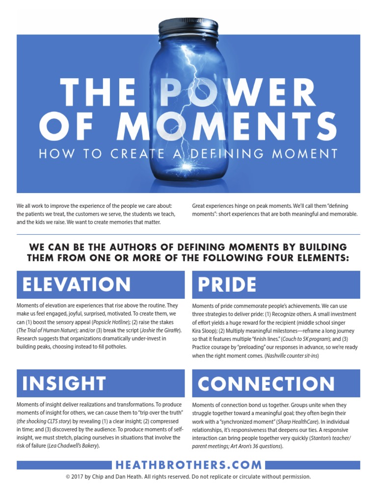 Heathbrothers Power Moments 1 Page Summary Epic | PDF | Action (Philosophy)  | Behavior Modification