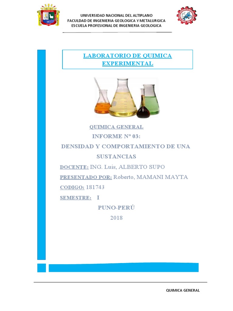 Caratulas de Quimica Laboratorio | PDF