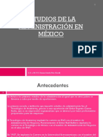 Estudios de La Administración en México