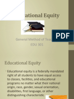 Educational Equity: General Method of Teaching EDU 301