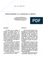 Reduccionismo y La Unidad de La Ciencia PDF