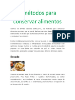 3 Metodos de Conservacion de Alimentos