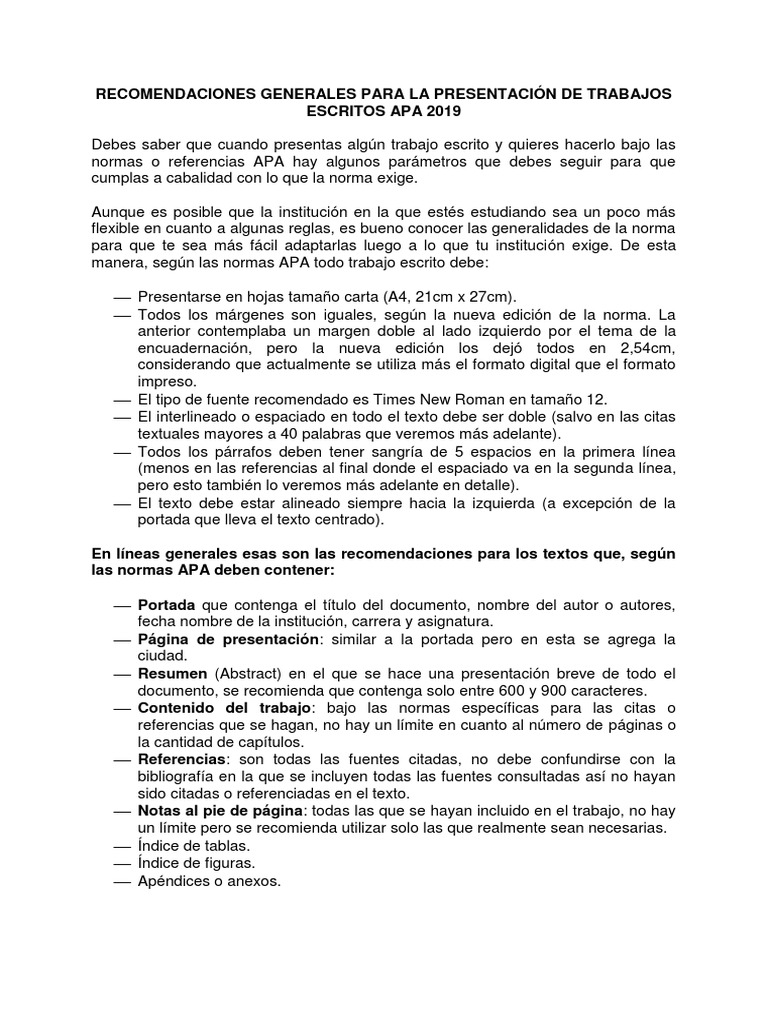 Normas Apa 2019 PDF Estilo apa Bibliografía