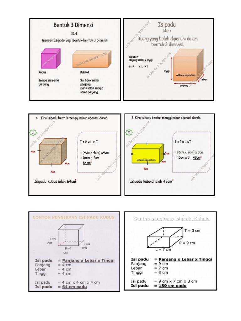 Isipadu Kubus Kuboid Pdf