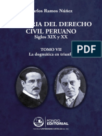 Carlos Ramos - Historia Del Derecho Civil Peruano - Tomo VII PDF