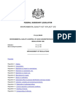 Environmental Quality (Control of Lead Concentration in Motor Gasoline) Regulations 1985