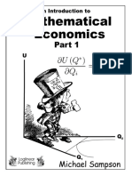 Introduction To Mathematical Economics Part 1