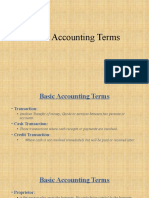 Basics of Accounting Terms