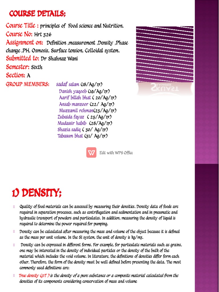 Colloidal Systems in Food Science | PDF | Emulsion | Colloid