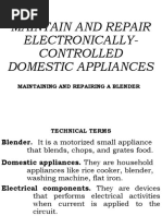 Maintaining and Repairing A Blender