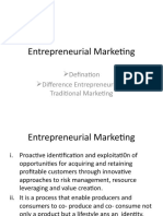 Defination Difference Entrepreneurial & Traditional Marketing