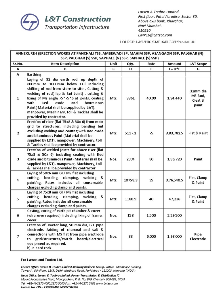 L&T Construction: Transportation Infrastructure IC | PDF ...