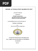 Home Automation Based On Iot: PINSHU (1636221007) PRAMOD KUMAR (1636221008) DEEPAK SINGH (1636221005)