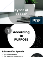Types of Speeches and Delivery Methods